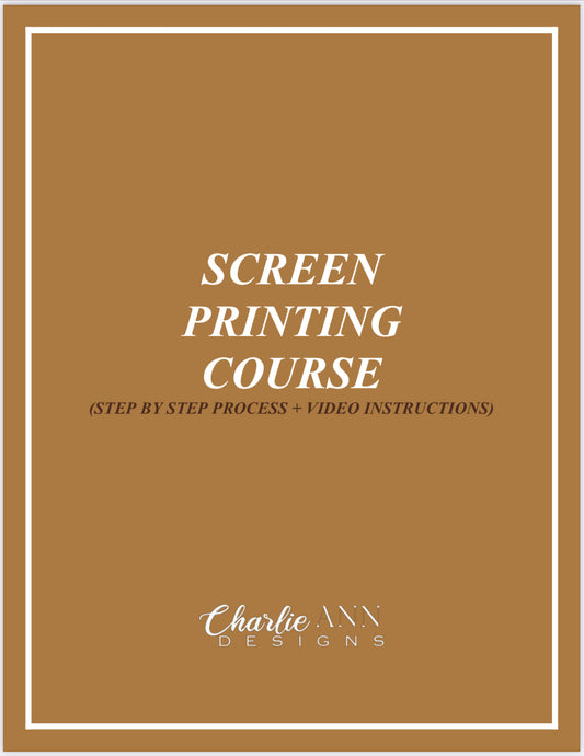 Screen Printing Course + Video Intructions